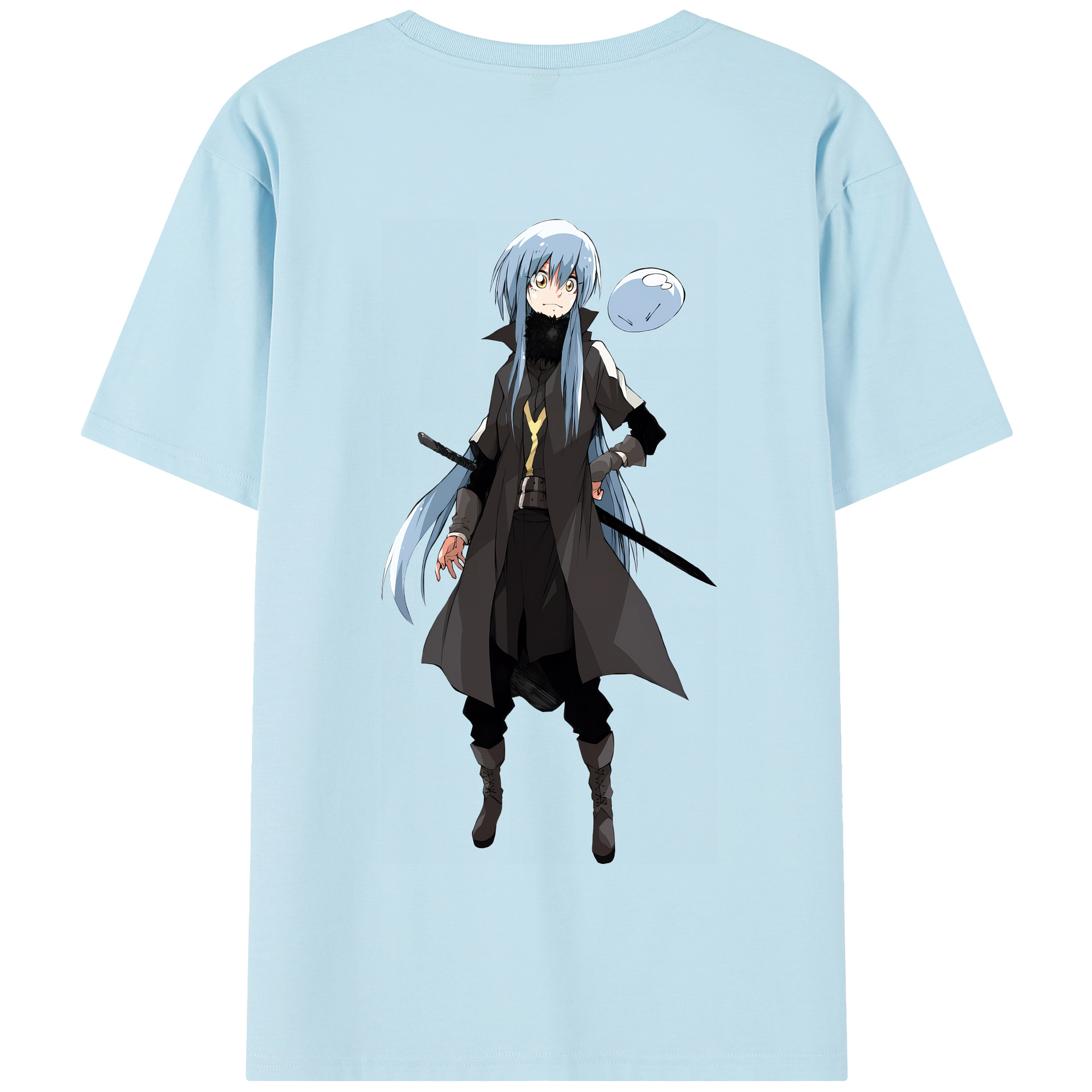 （画像用） 転スラ Regarding Reincarnated to Slime 綿100％半袖Tシャツ（背面プリント）